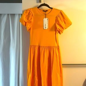 NWT Canary yellow size L Zara dress